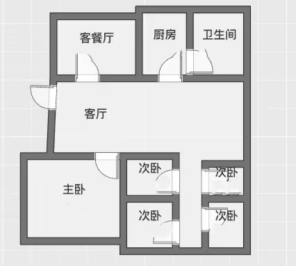 森大蒂花苑北区 5室3厅1卫 123m&sup2;