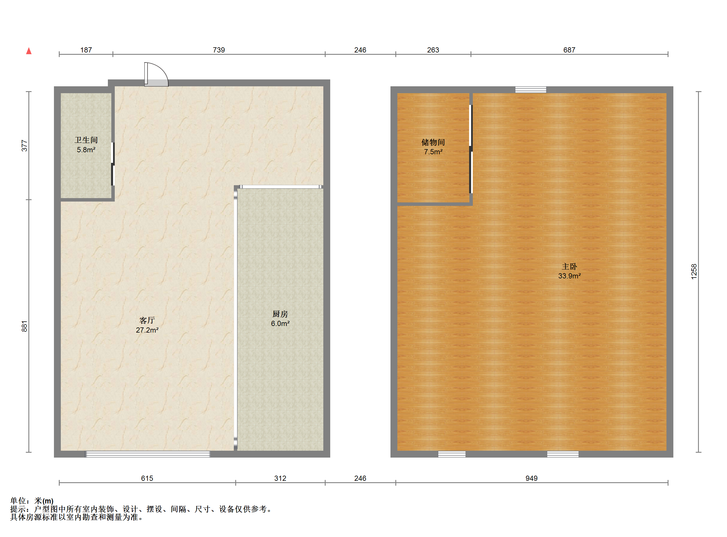 天空之城 1室1厅1卫 40.00m&sup2;