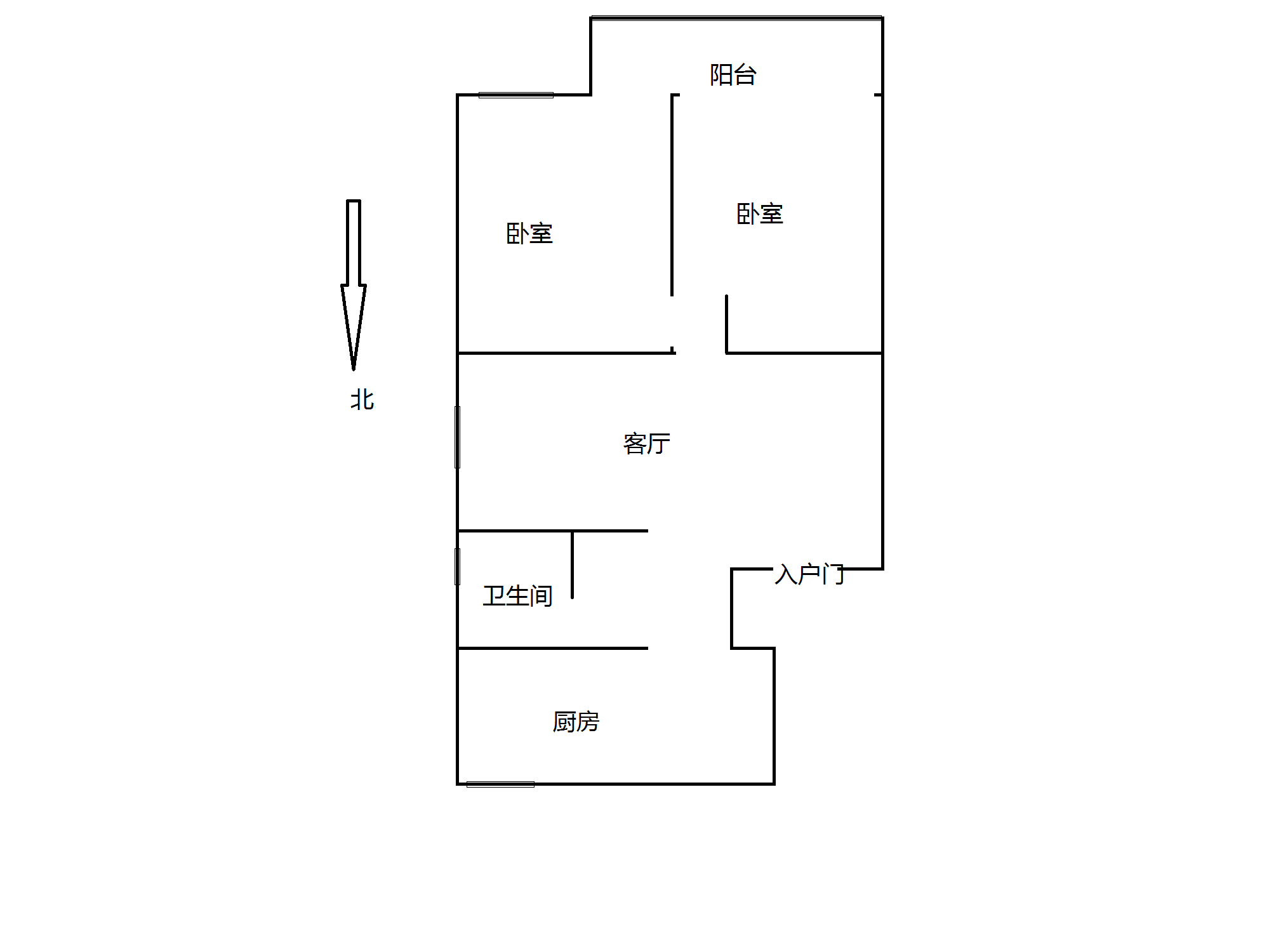 金恒家园 2室2厅1卫 97m&sup2;