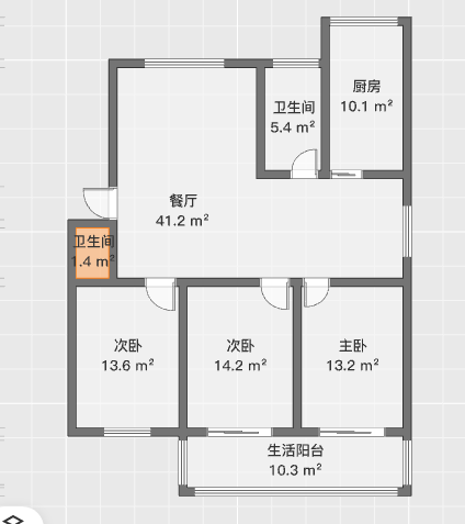 文峰北苑北区 3室2厅1卫 125m&sup2;