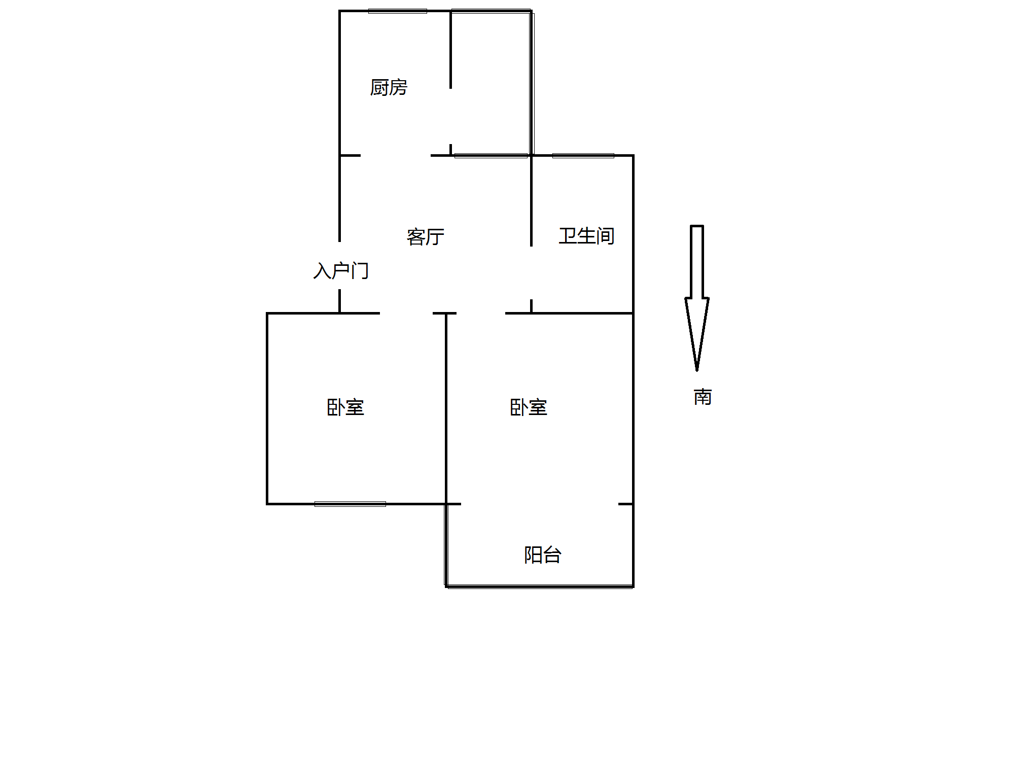 新建路新村 2室1厅1卫 65m&sup2;