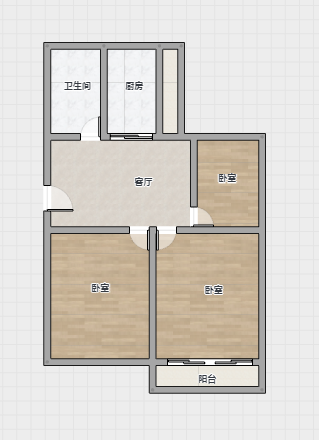 华威园 3室1厅1卫 81m&sup2;