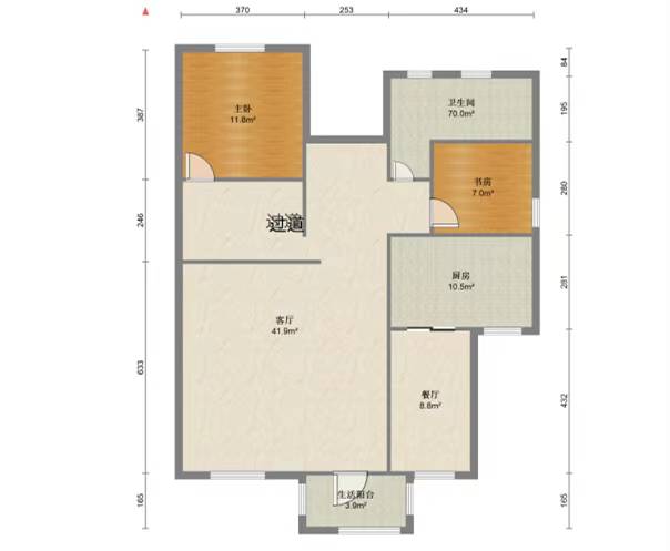 凤凰莱茵苑 6室2厅3卫 287.5m&sup2;