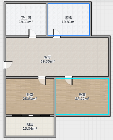 北濠桥东村 2室1厅1卫 76m&sup2;