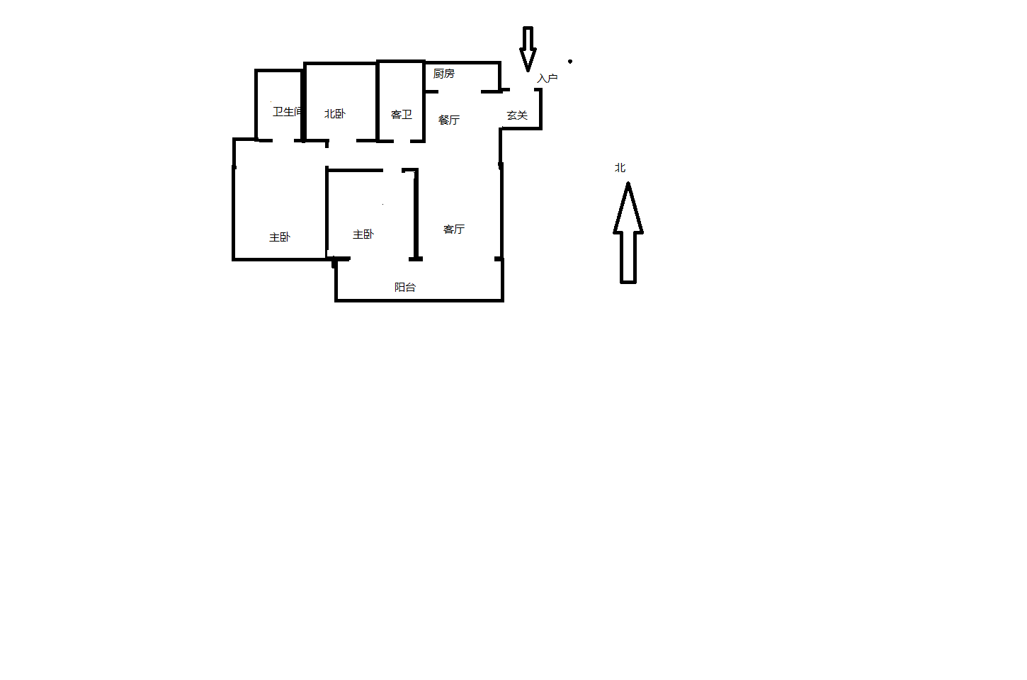 滨江道江园 3室2厅2卫 118.00m&sup2;