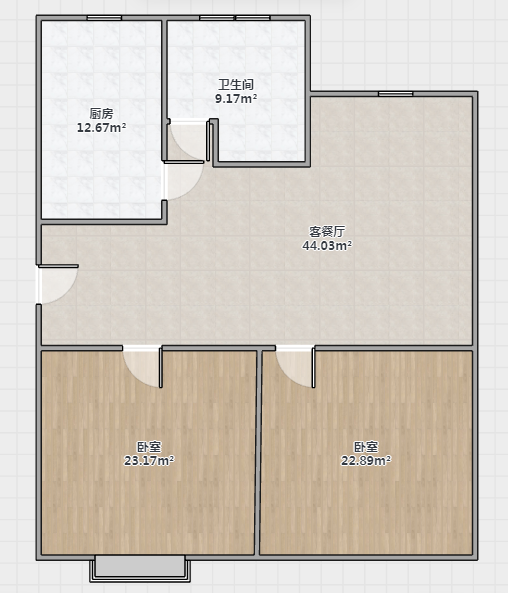 观阳名邸 2室1厅1卫 101m&sup2;