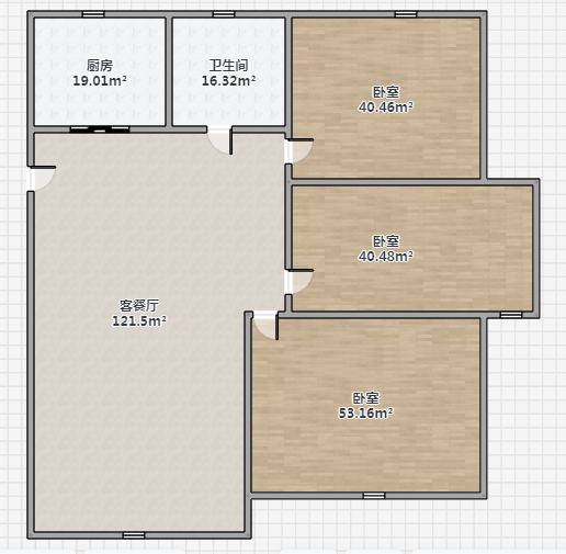 紫东花苑 3室2厅1卫 110m&sup2;