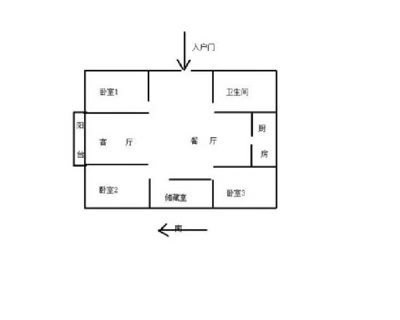 五山家园 3室2厅1卫 135.64m&sup2;
