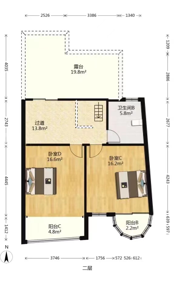 中天福邸 4室2厅2卫 115m&sup2;