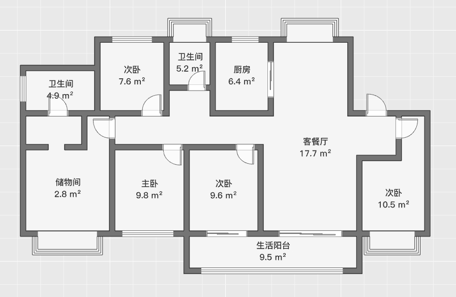 春风南岸东园 5室2厅2卫 142m&sup2;