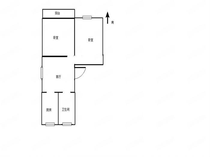 虹桥新村(朝霞路) 2室1厅1卫 61m&sup2;