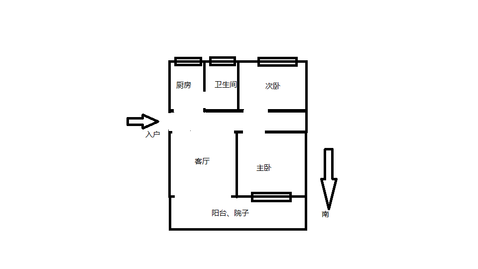 新建路新村(新建花苑) 2室2厅1卫 65.64m&sup2;