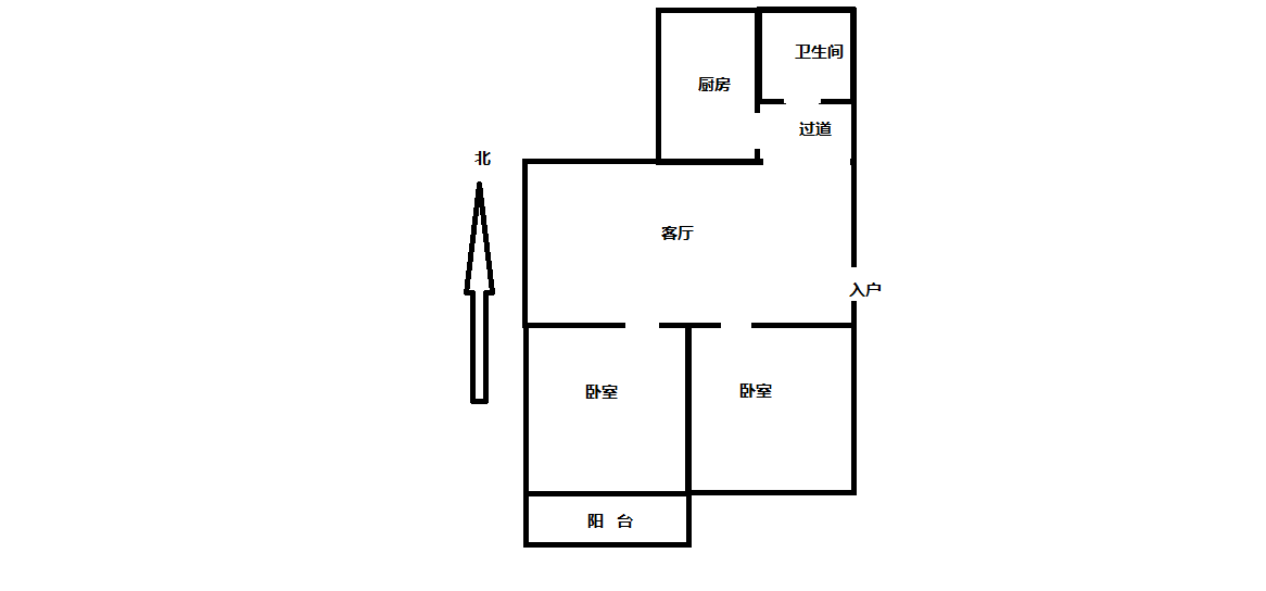 城港新村 2室1厅1卫 72.00m&sup2;