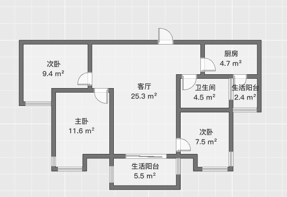 碧桂园(南通经济技术开发区) 3室2厅1卫 93m&sup2;