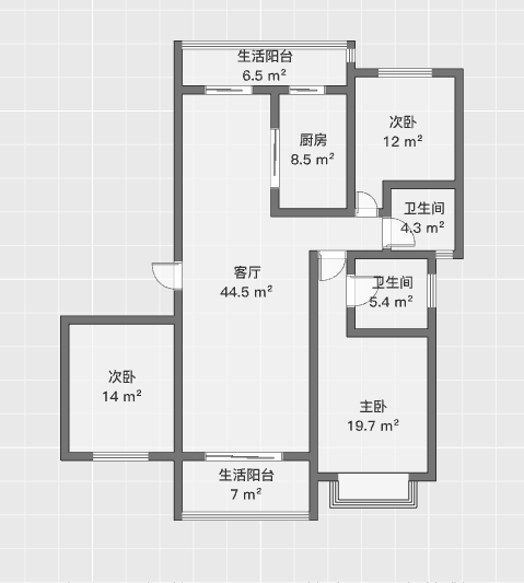 江海名苑南区 3室2厅2卫 157.13m&sup2;
