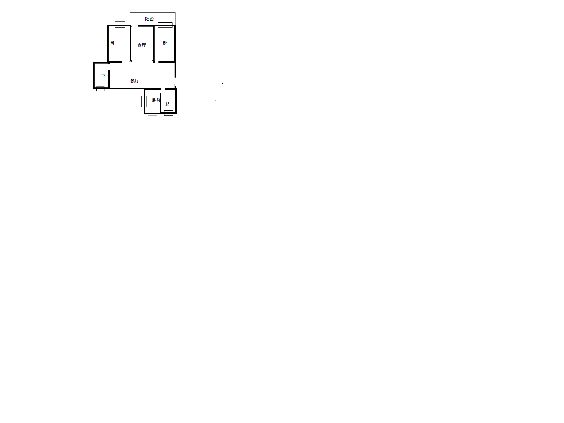 外滩小区 3室2厅1卫 107.80m&sup2;