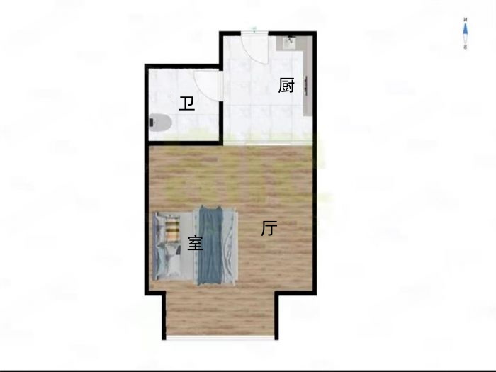 南通万达广场 1室1厅1卫 54m&sup2;