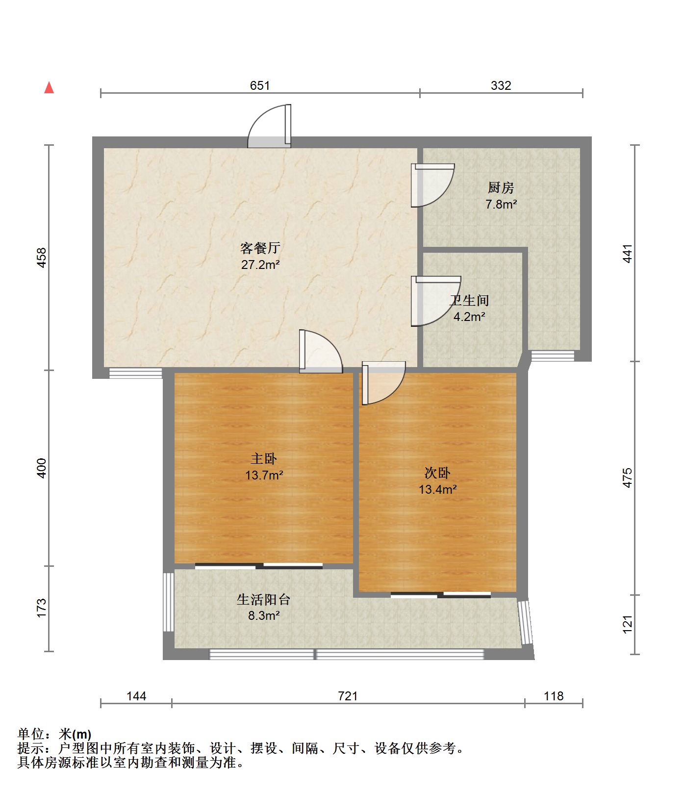 御景湾 2室2厅1卫 81.79m&sup2;