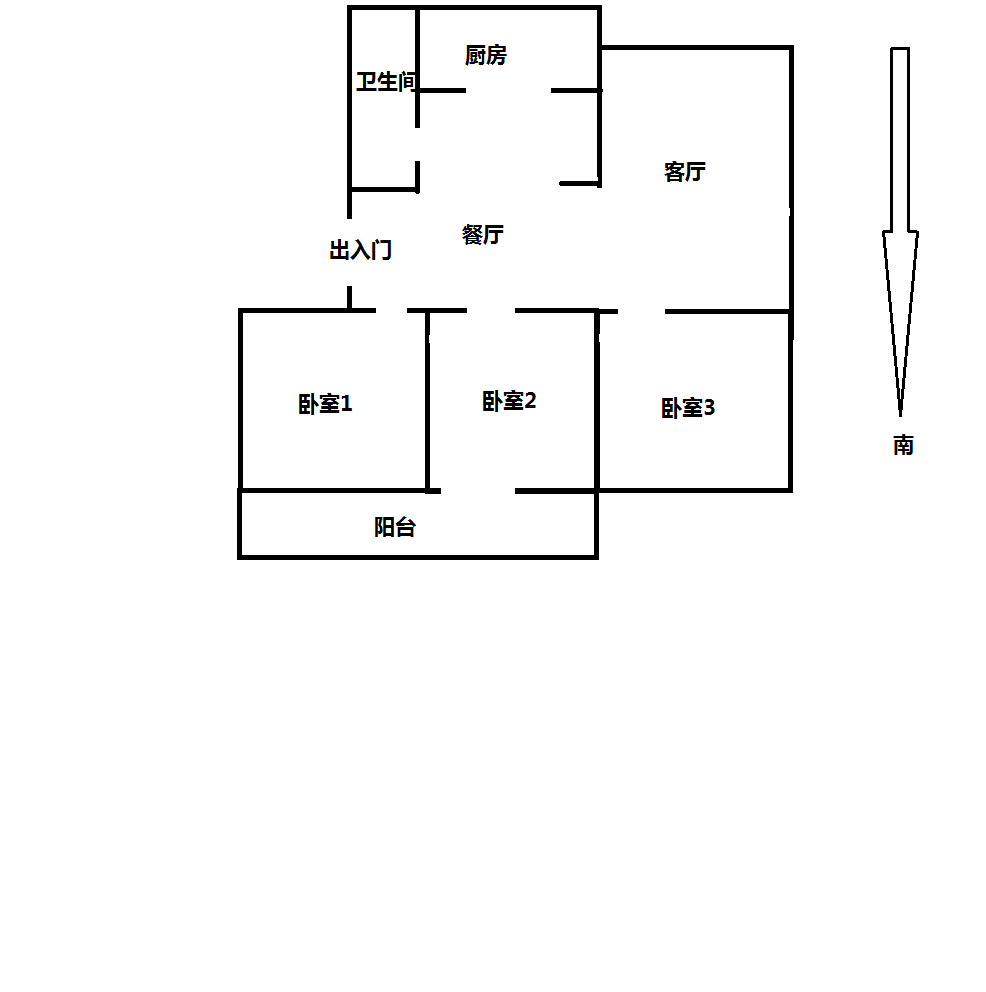城南东苑 3室2厅2卫 135m&sup2;