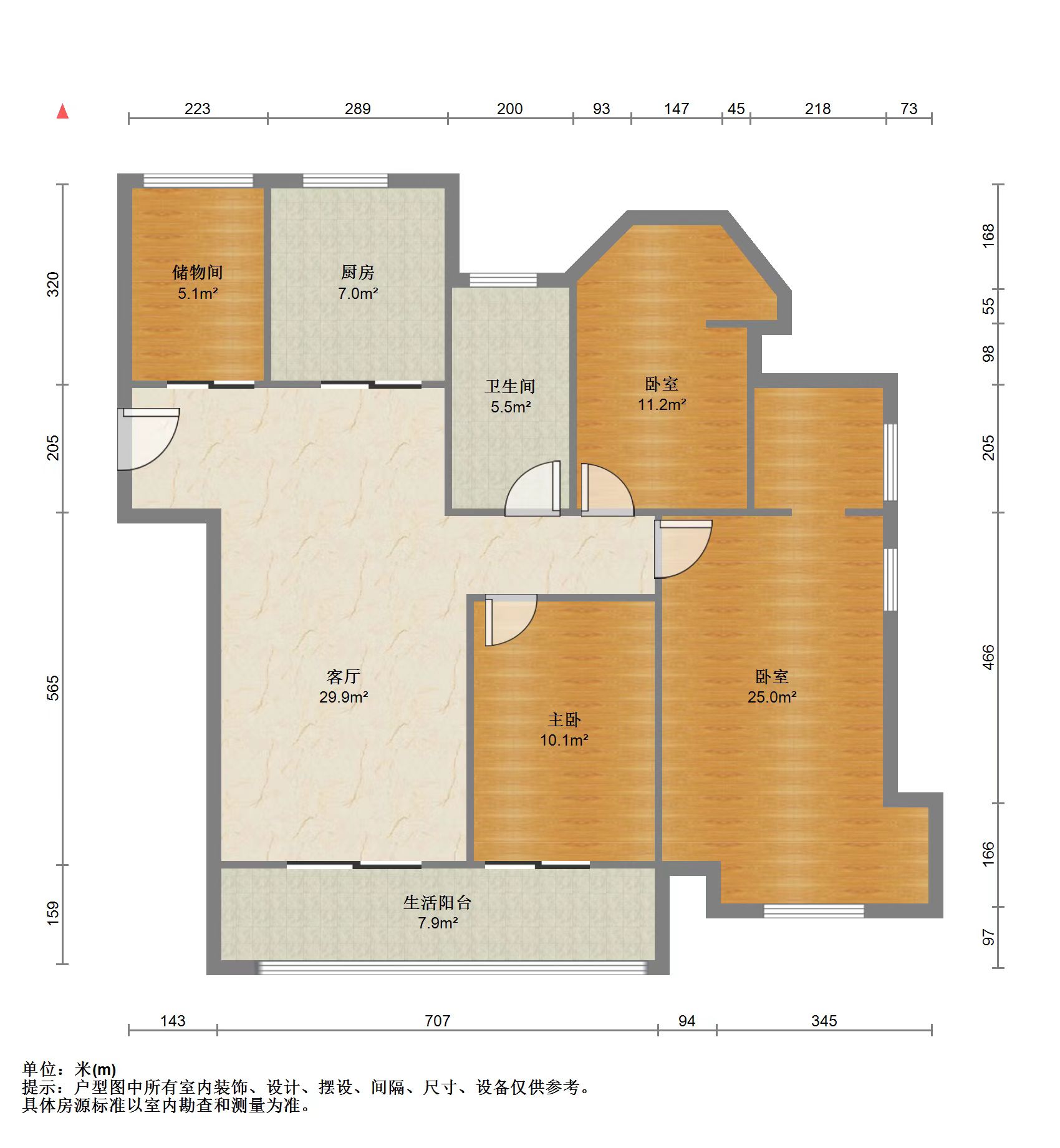 湖滨华庭 3室2厅1卫 120.00m&sup2;