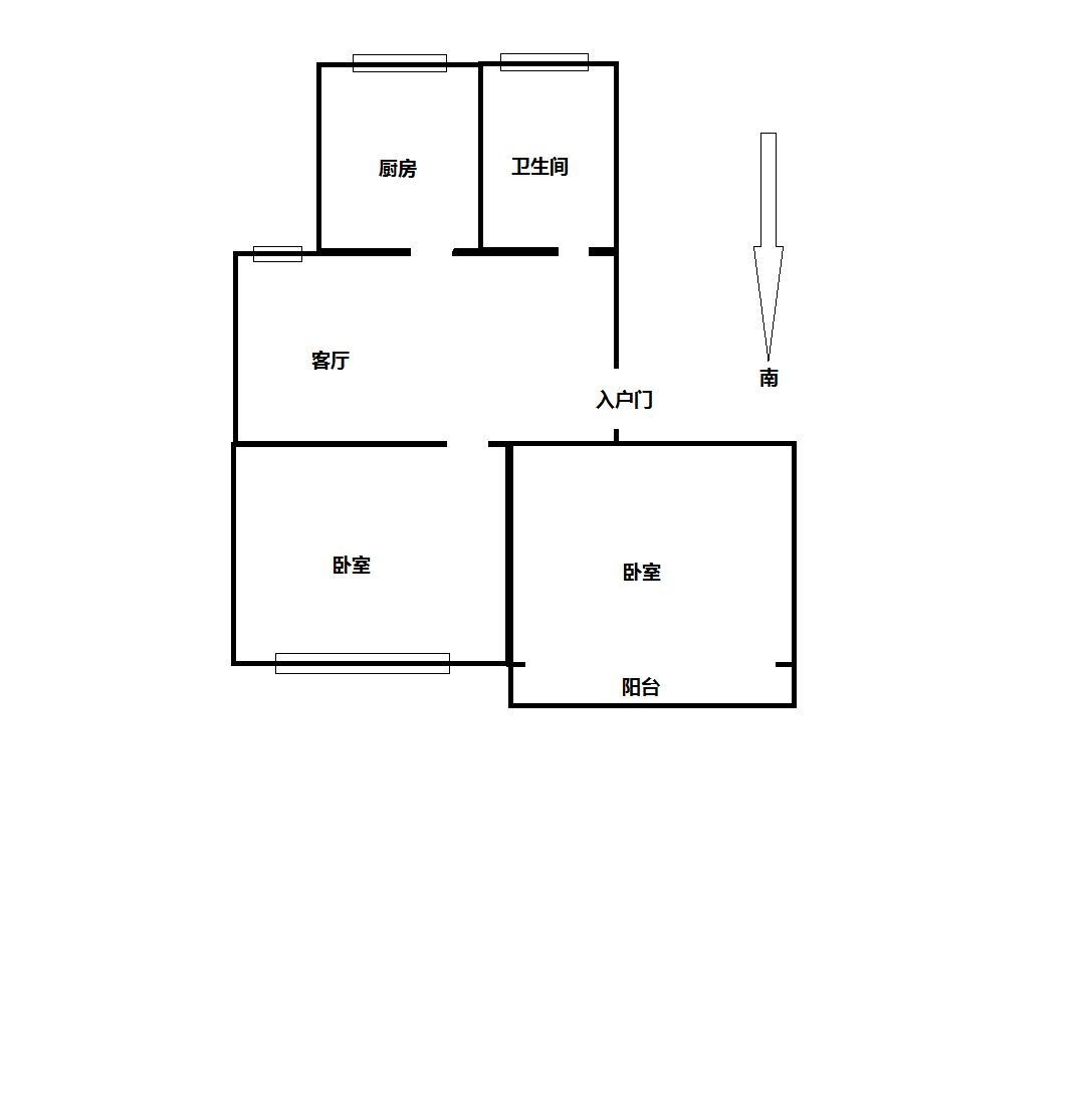 光明新村 2室1厅1卫 64.00m&sup2;