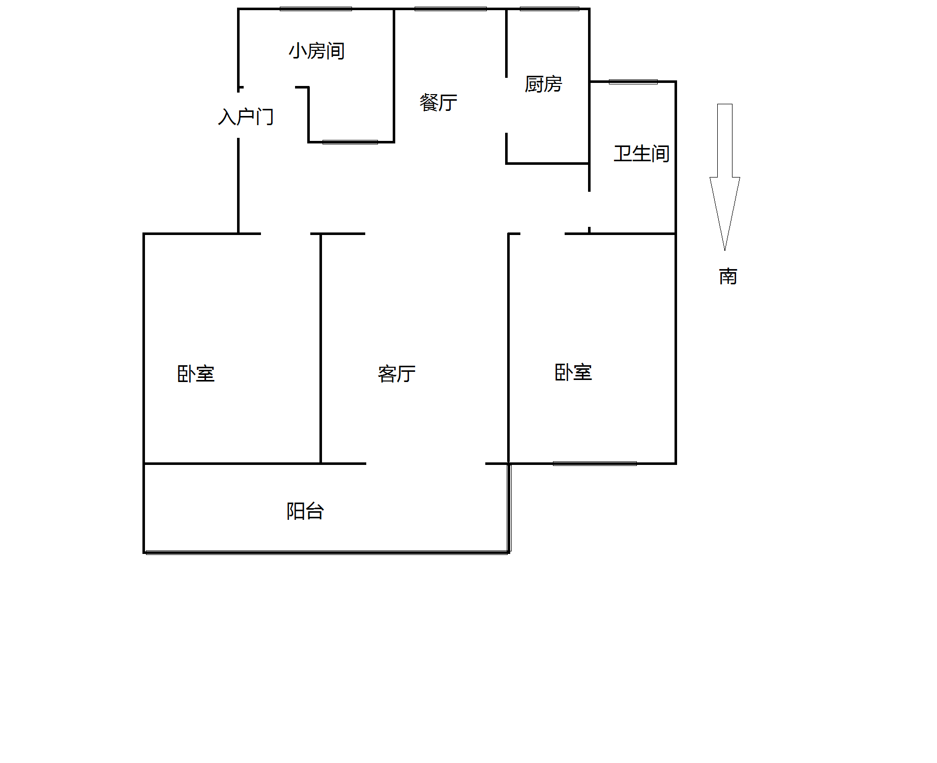 鸿运城市花苑 3室2厅1卫 117m²