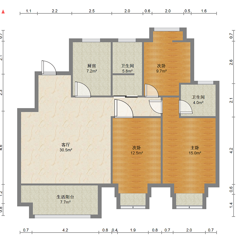 春晓熙岸 3室2厅2卫 115.00m&sup2;