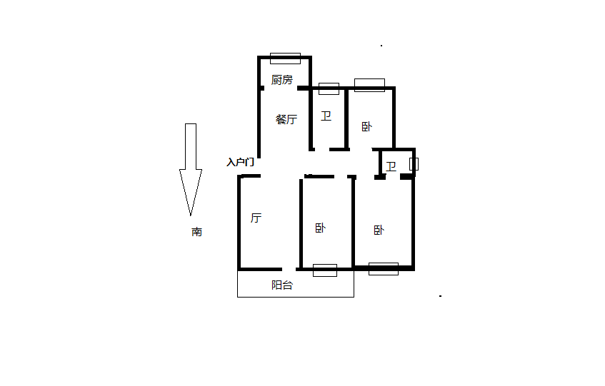 春晖花园 3室2厅2卫 131.37m&sup2;