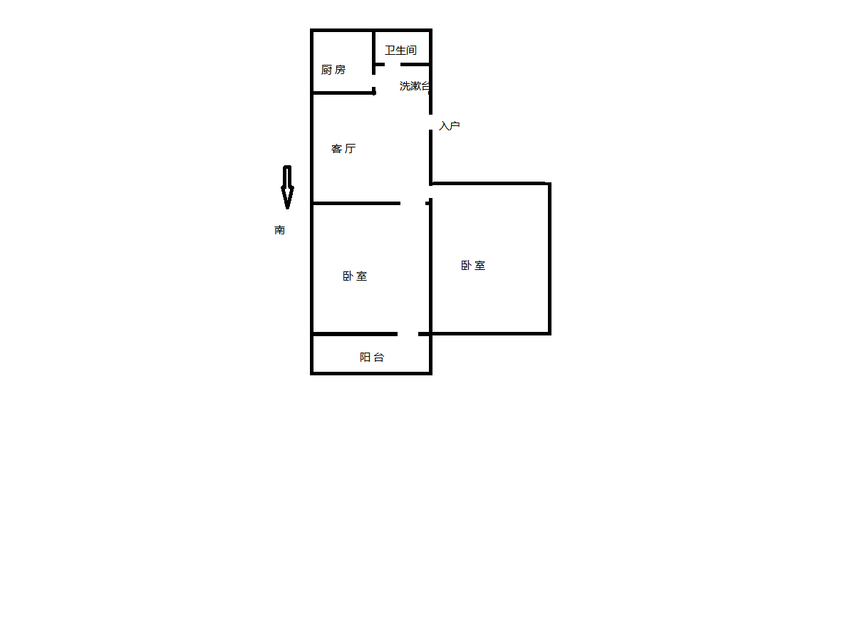 万象北园 2室1厅1卫 60m&sup2;