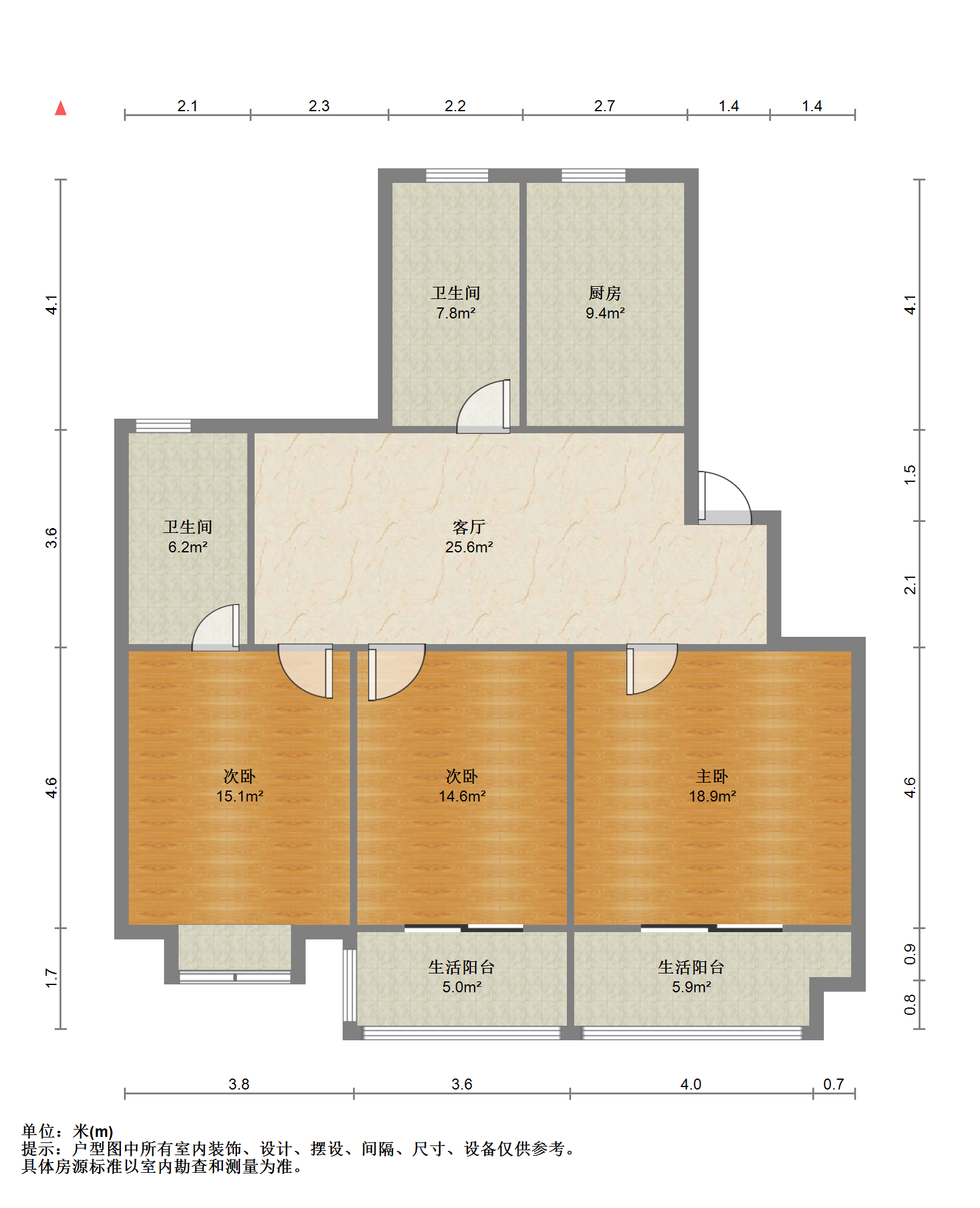 学林东苑 3室2厅2卫 138m&sup2;