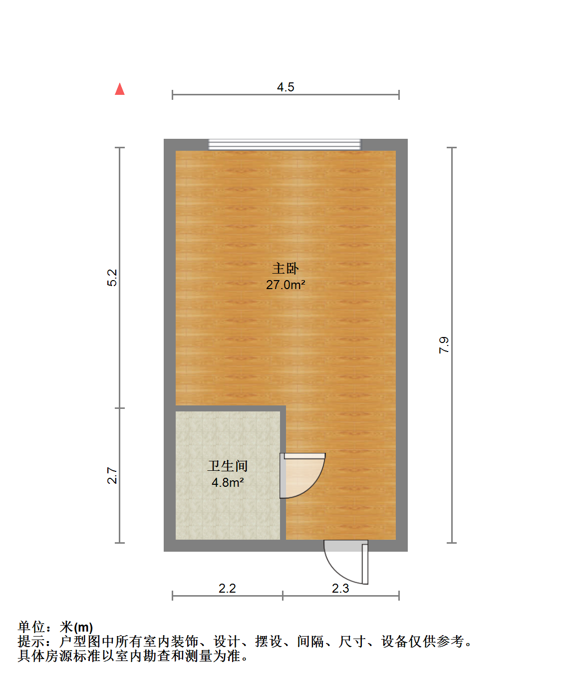 正泰江岸水苑 1室1厅1卫 40.00m²