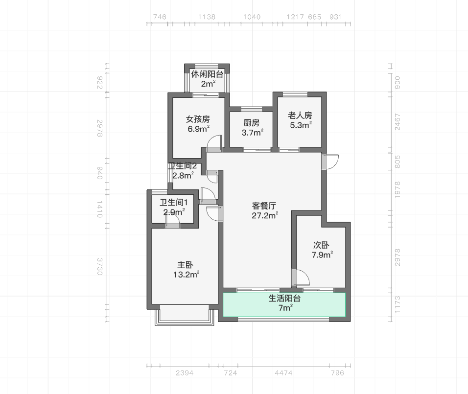 建发御珑湾 4室2厅2卫 131m&sup2;