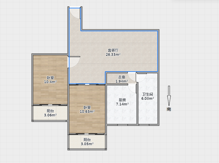 裕豐廣場 2室2厅1卫 112m&sup2;