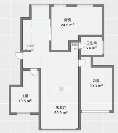 瑞景广场 4室2厅2卫 125m&sup2;