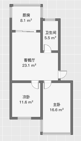 宝隆花园 2室1厅1卫 75m²