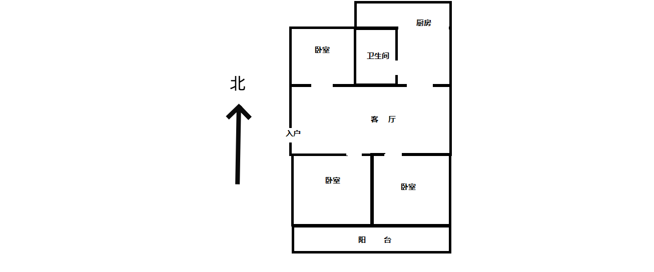濠西园 2室1厅1卫 92m&sup2;