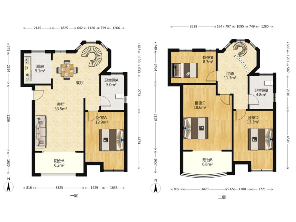 意邦绿墅湾 4室2厅2卫 142.56m&sup2;