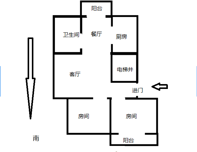 红星嘉苑 2室1厅1卫 93m&sup2;