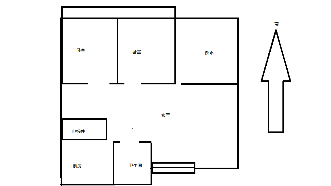 世伦佳苑 3室1厅1卫 114.00m&sup2;