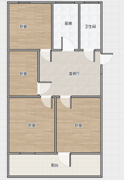 金和小区 4室2厅1卫 103.03m&sup2;