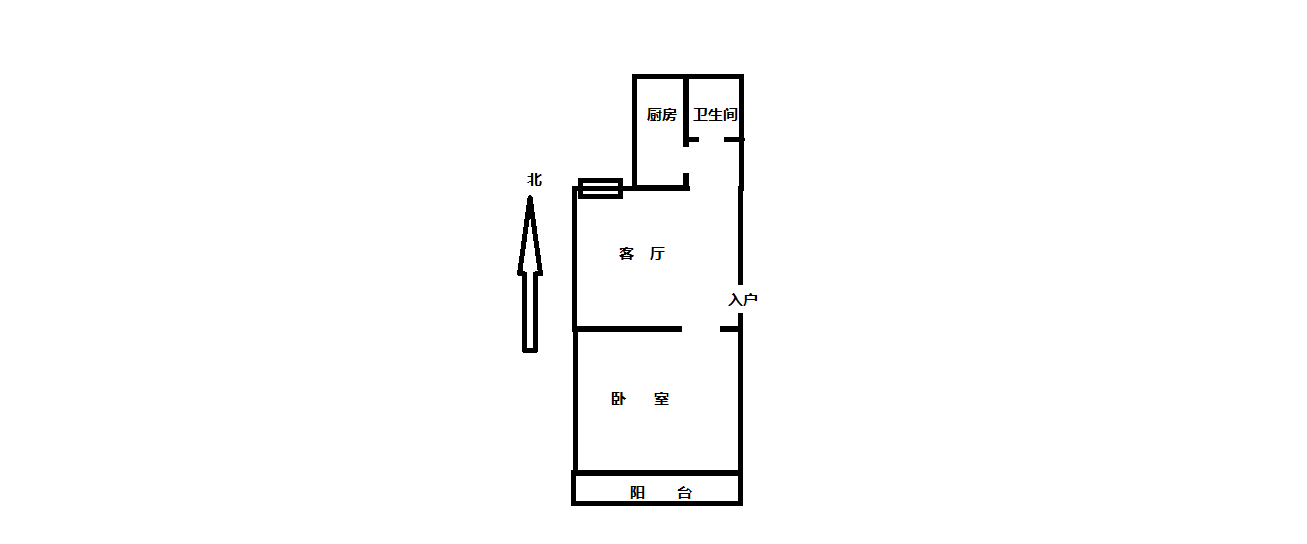 万象北园 1室1厅1卫 48.11m&sup2;