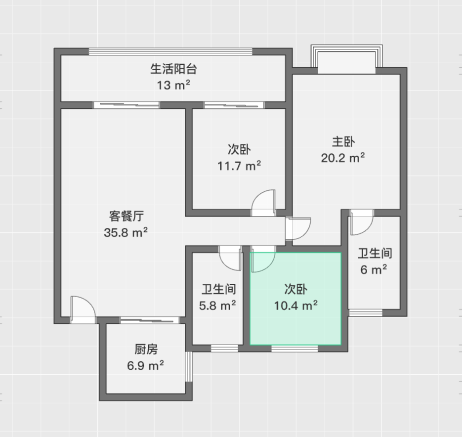祥生云境 3室2厅2卫 116m&sup2;