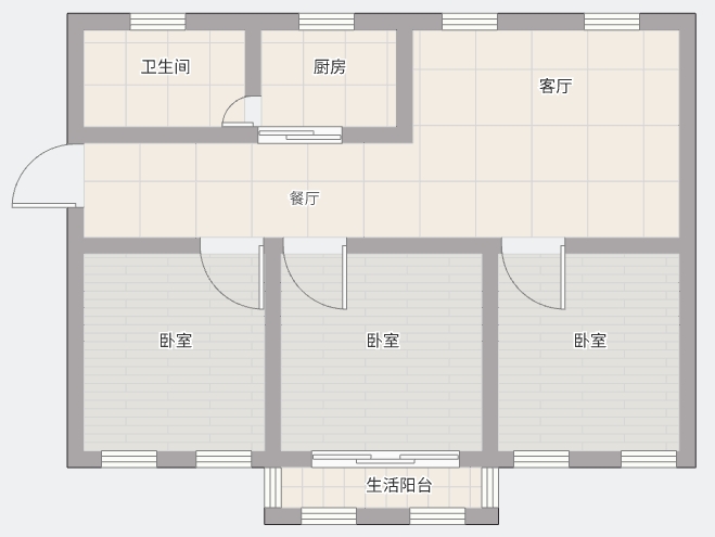 文峰花苑 3室2厅1卫 119m&sup2;