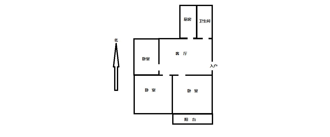 将军二园 3室1厅1卫 74.50m&sup2;