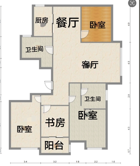 凤凰莱茵苑 4室2厅2卫 160m&sup2;