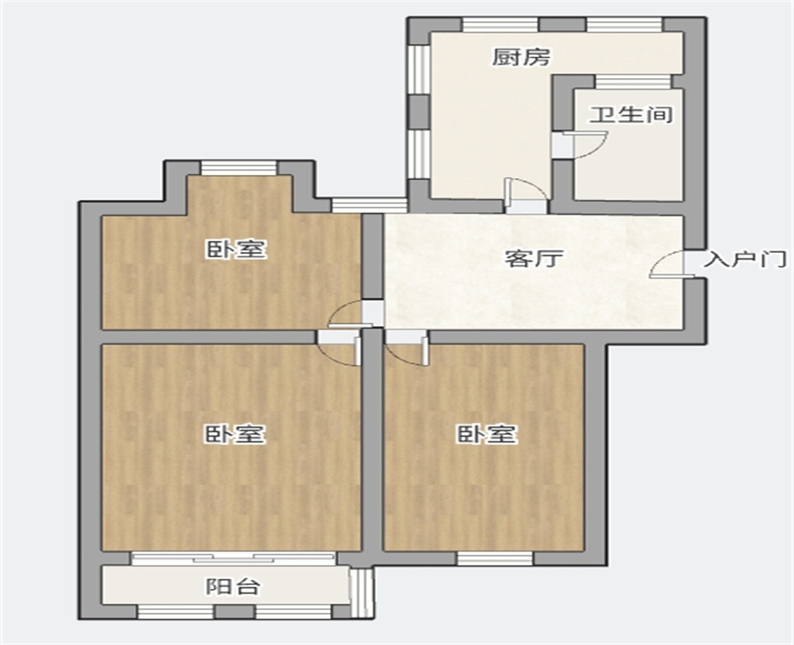 南园路11号小区 3室1厅1卫 88.04m&sup2;