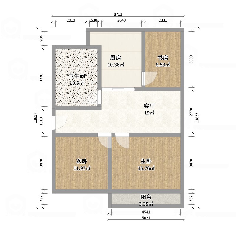 教育新村 2室1厅1卫 96m²