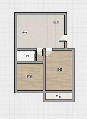 北濠顺遂楼 2室1厅1卫 95.00m&sup2;
