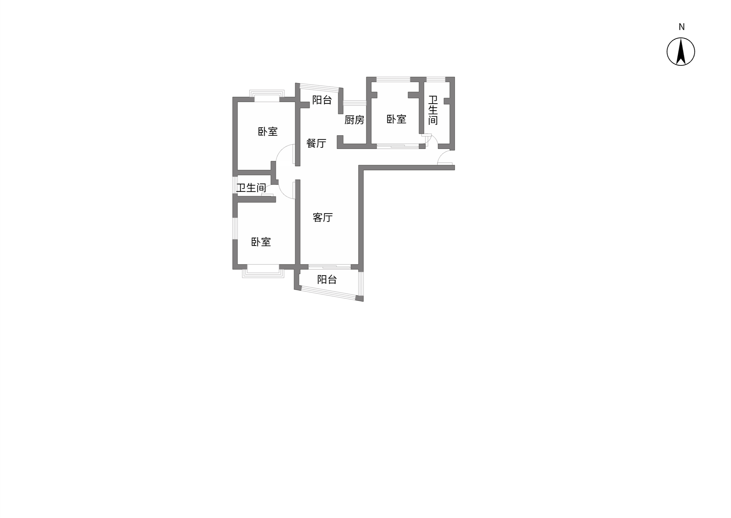 七星花园 3室2厅2卫 145m&sup2;