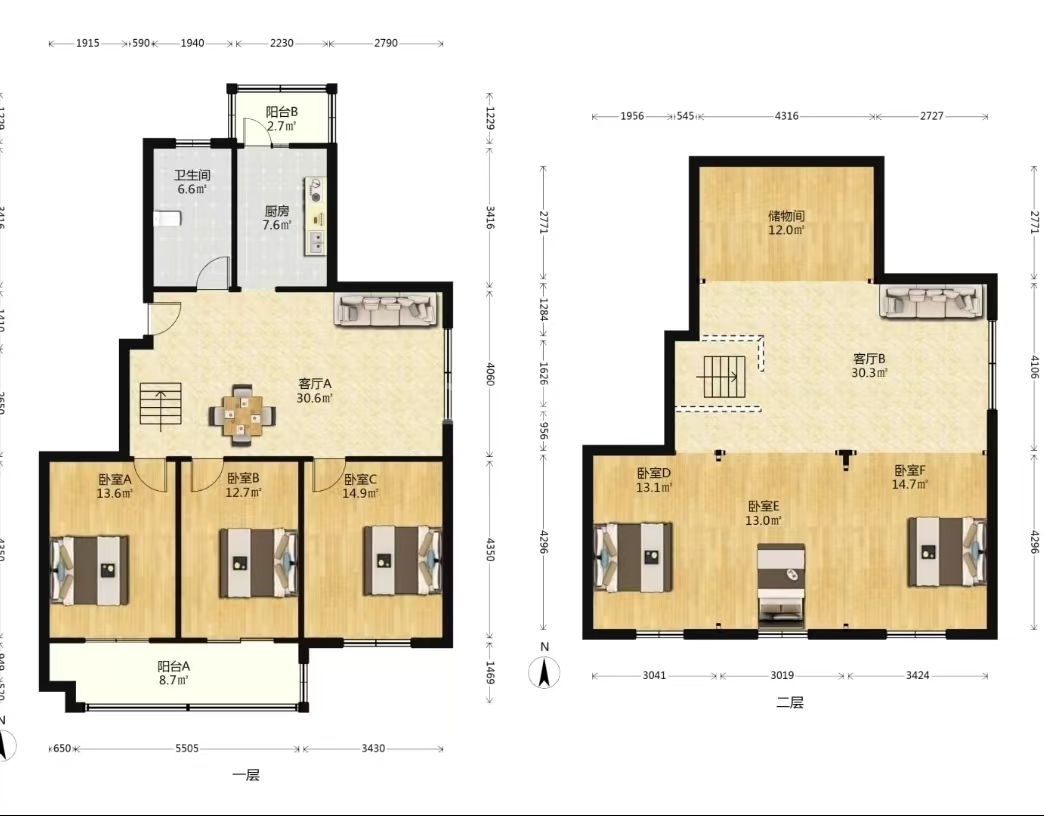 兴和家园 3室2厅1卫 200.00m&sup2;